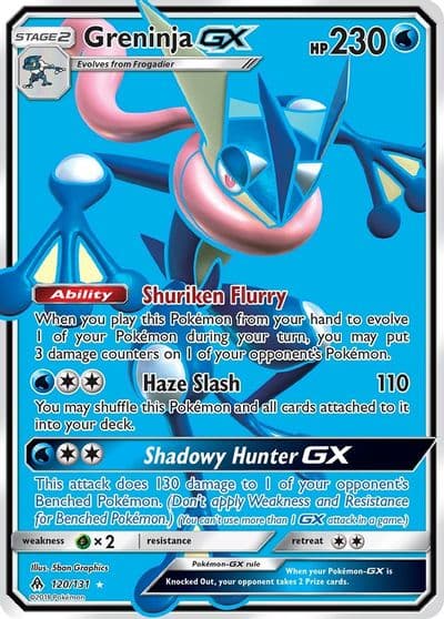 Greninja GX (Full Art) SM - Forbidden Light Pokemon card