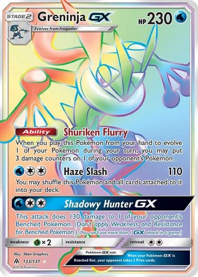 Greninja GX (Secret) SM - Forbidden Light Pokemon card