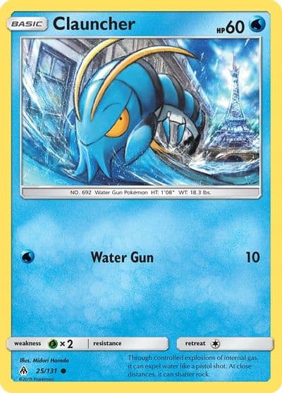 Clauncher SM - Forbidden Light Pokemon card
