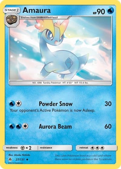 Amaura SM - Forbidden Light Pokemon card