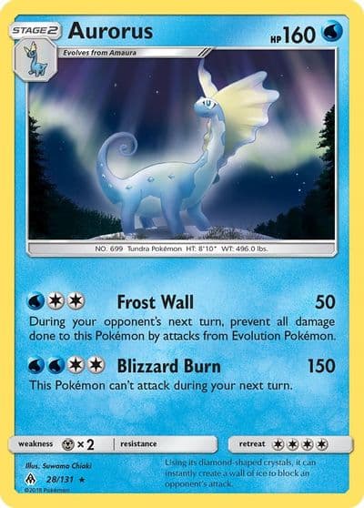 Aurorus SM - Forbidden Light Pokemon card