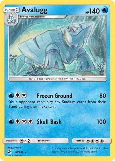 Avalugg SM - Forbidden Light Pokemon card