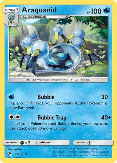 Araquanid SM - Forbidden Light Pokemon card