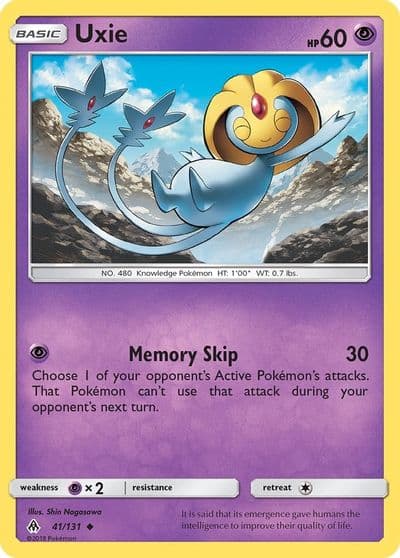 Uxie SM - Forbidden Light Pokemon card
