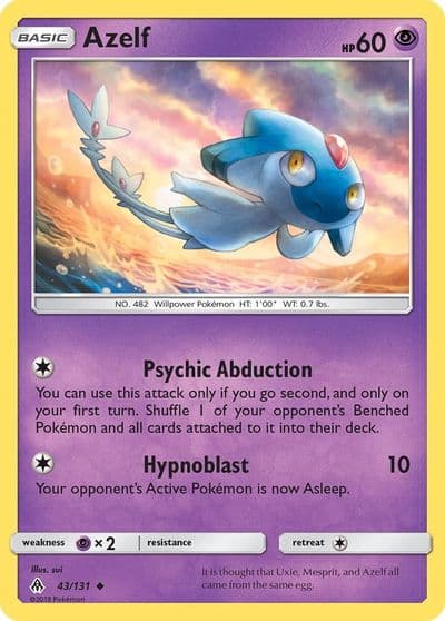 Azelf SM - Forbidden Light Pokemon card