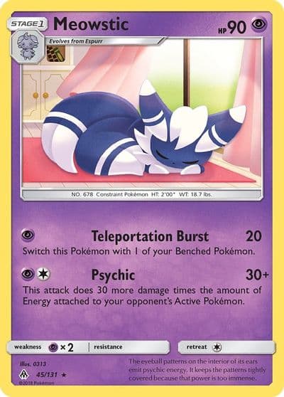 Meowstic SM - Forbidden Light Pokemon card