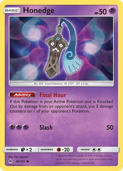 Honedge (46) SM - Forbidden Light Pokemon card
