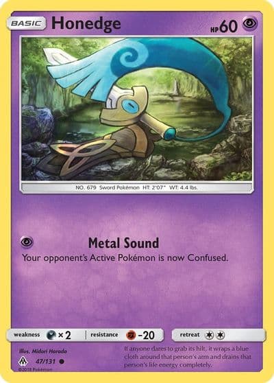 Honedge (47) SM - Forbidden Light Pokemon card