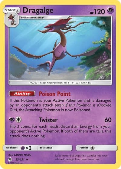 Dragalge SM - Forbidden Light Pokemon card
