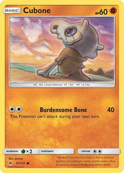 Cubone SM - Forbidden Light Pokemon card
