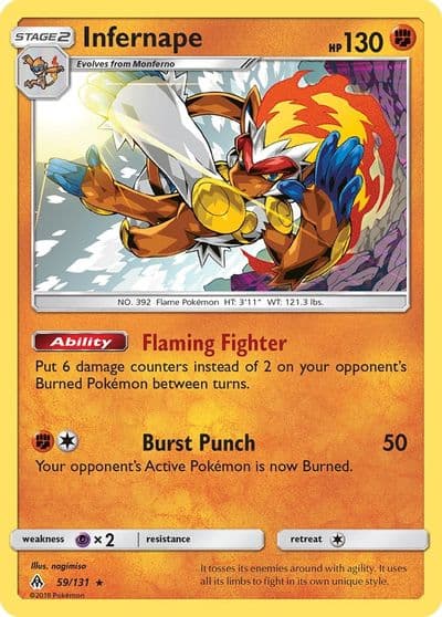 Infernape SM - Forbidden Light Pokemon card