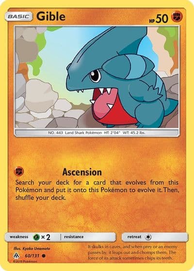 Gible SM - Forbidden Light Pokemon card