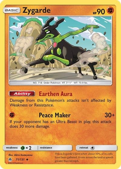 Zygarde (71) SM - Forbidden Light Pokemon card