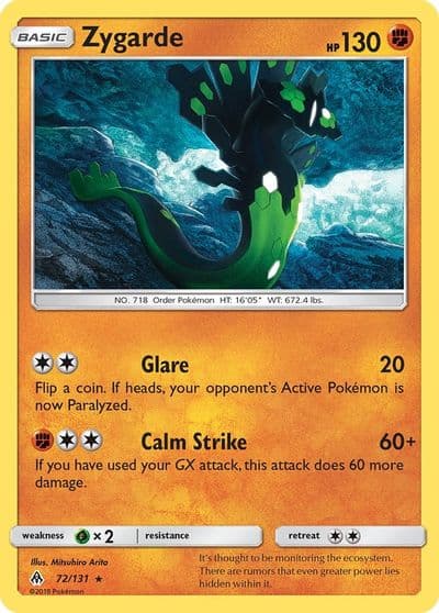 Zygarde (72) SM - Forbidden Light Pokemon card
