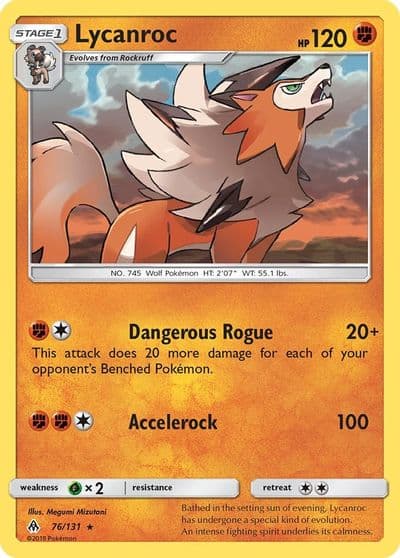 Lycanroc SM - Forbidden Light Pokemon card