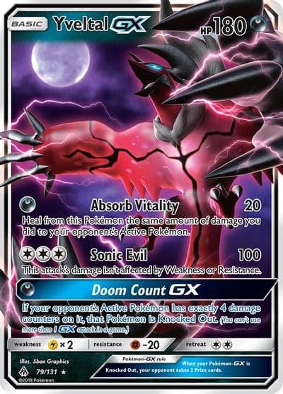 Yveltal GX SM - Forbidden Light Pokemon card