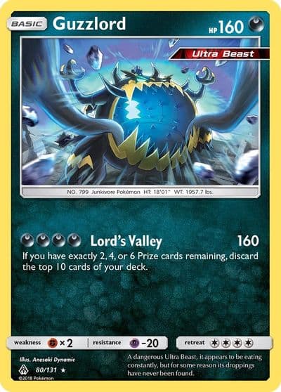 Guzzlord SM - Forbidden Light Pokemon card