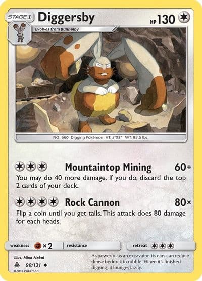 Diggersby SM - Forbidden Light Pokemon card