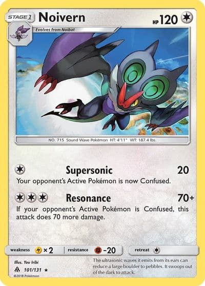 Noivern SM - Forbidden Light Pokemon card