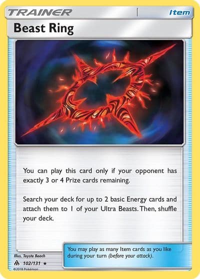 Beast Ring SM - Forbidden Light Pokemon card