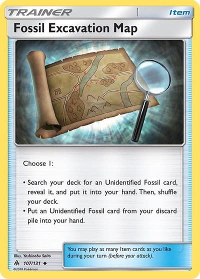 Fossil Excavation Map SM - Forbidden Light Pokemon card