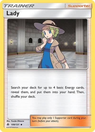 Lady SM - Forbidden Light Pokemon card