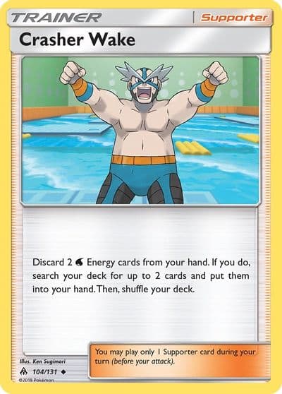 Crasher Wake SM - Forbidden Light Pokemon card