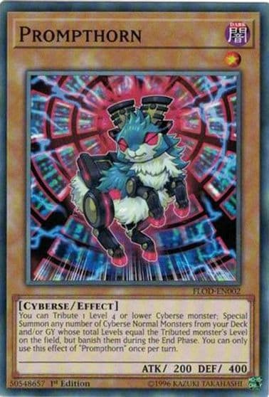 Prompthorn Flames of Destruction Yu-Gi-Oh! card