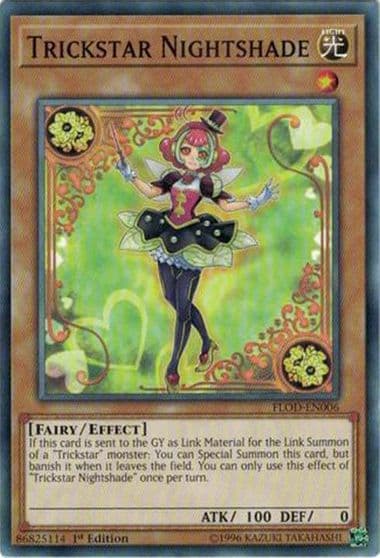 Trickstar Nightshade Flames of Destruction Yu-Gi-Oh! card