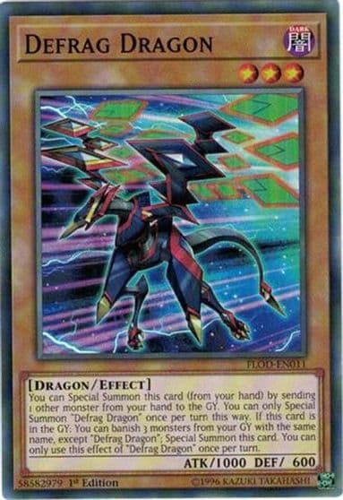 Defrag Dragon Flames of Destruction Yu-Gi-Oh! card