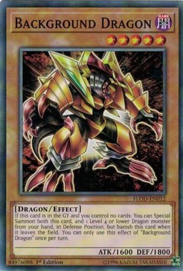 Background Dragon Flames of Destruction Yu-Gi-Oh! card