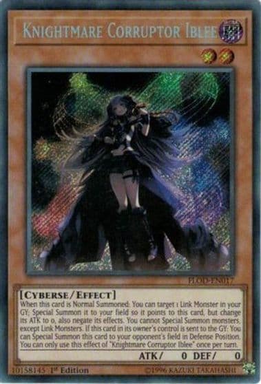 Knightmare Corruptor Iblee Flames of Destruction Yu-Gi-Oh! card