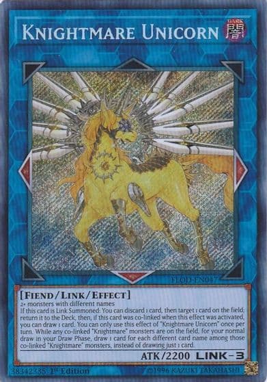 Knightmare Unicorn Flames of Destruction Yu-Gi-Oh! card