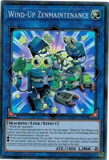 Wind Up Zenmaintenance Flames of Destruction Yu-Gi-Oh! card