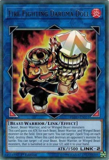 Fire Fighting Daruma Doll Flames of Destruction Yu-Gi-Oh! card