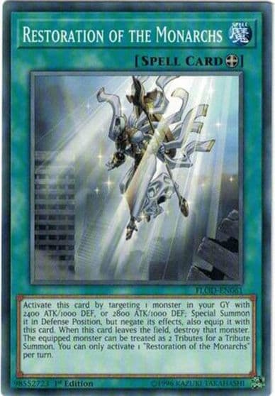 Restoration of the Monarchs Flames of Destruction Yu-Gi-Oh! card
