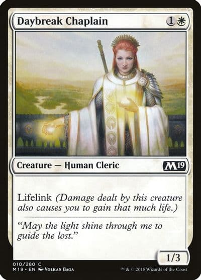 Daybreak Chaplain Core Set 2019 Magic card
