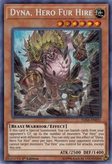 Dyna Hero Fur Hire Dark Saviors Yu-Gi-Oh! card