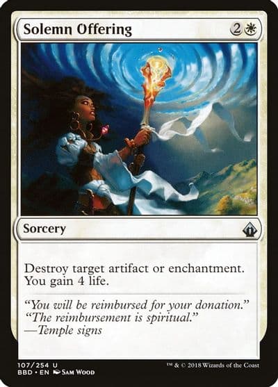 Solemn Offering Battlebond Magic card