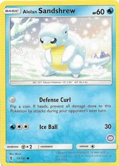 Alolan Sandshrew (29) SM Trainer Kit: Alolan Sandslash & Alolan Ninetales Pokemon card