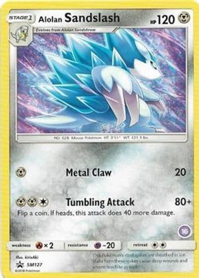 Alolan Sandslash (16) SM Trainer Kit: Alolan Sandslash & Alolan Ninetales Pokemon card