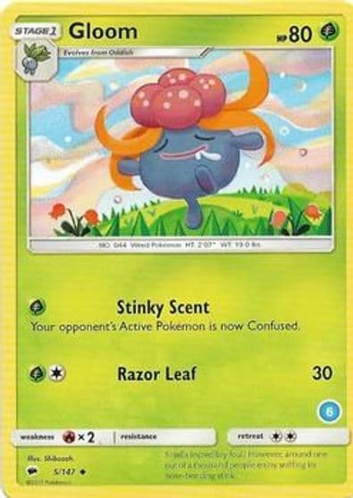 Gloom (6) SM Trainer Kit: Alolan Sandslash & Alolan Ninetales Pokemon card