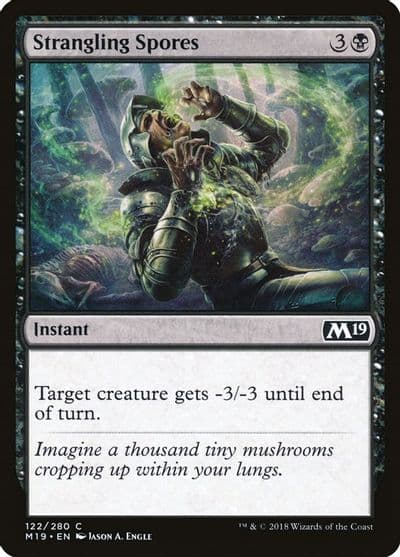 Strangling Spores Core Set 2019 Magic card
