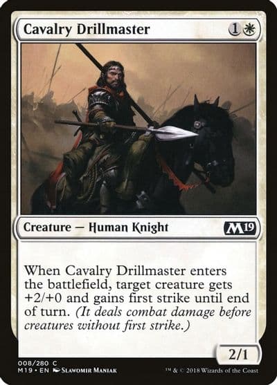Cavalry Drillmaster Core Set 2019 Magic card