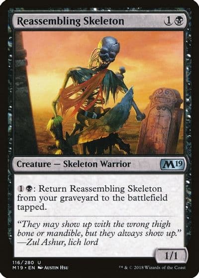 Reassembling Skeleton Core Set 2019 Magic card