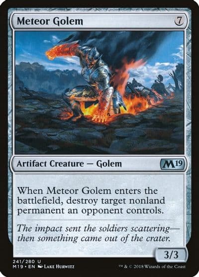 Meteor Golem Core Set 2019 Magic card
