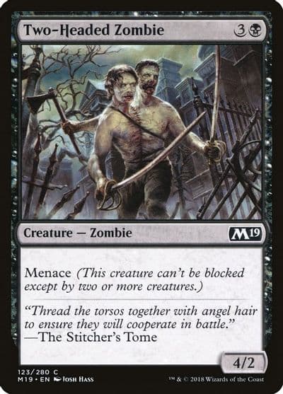 Two Headed Zombie Core Set 2019 Magic card