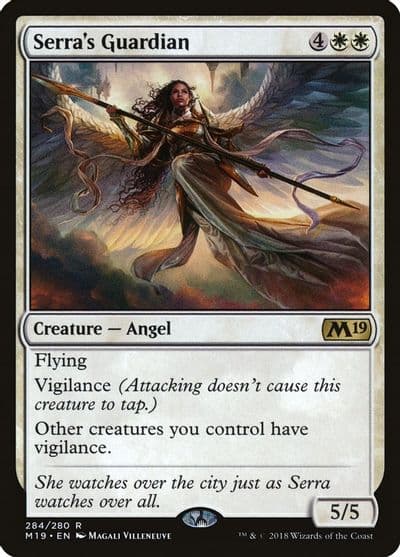 Serras Guardian Core Set 2019 Magic card