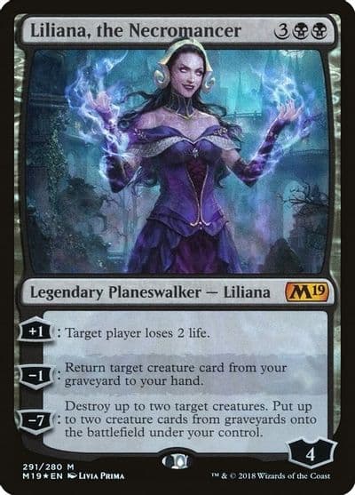Liliana the Necromancer Core Set 2019 Magic card