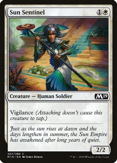 Sun Sentinel Core Set 2019 Magic card